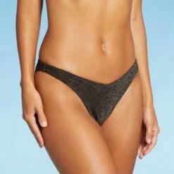 Juniors' Metallic Extra Cheeky V Bikini Bottom - Xhilaration™ Black -Swimsuits Popular Store unnamed file 1471