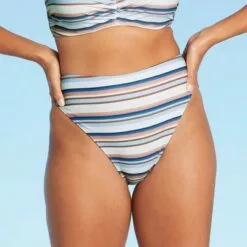 Women's High Waist Extra High Leg Extra Cheeky Bikini Bottom - Shade & Shore™ Multi Stripe 15 Women's High Waist Extra High Leg Extra Cheeky Bikini Bottom - Shade & Shore™ Multi Stripe -Swimsuits Popular Store unnamed file 1477