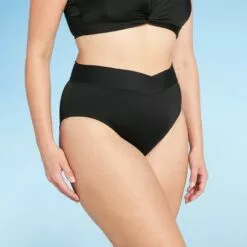 Women's High Waist V-Front Medium Coverage Bikini Bottom - Kona Sol™ Black 10 Women's High Waist V-Front Medium Coverage Bikini Bottom - Kona Sol™ Black -Swimsuits Popular Store unnamed file 1488