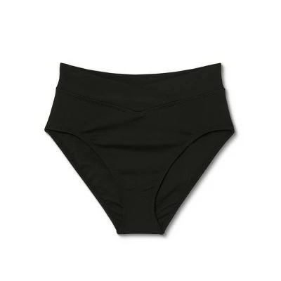 Women's High Waist V-Front Medium Coverage Bikini Bottom - Kona Sol™ Black 7 Women's High Waist V-Front Medium Coverage Bikini Bottom - Kona Sol™ Black - Image 5