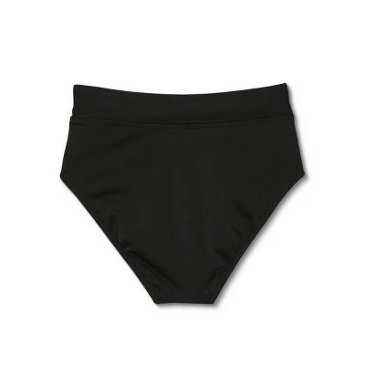 Women's High Waist V-Front Medium Coverage Bikini Bottom - Kona Sol™ Black 8 Women's High Waist V-Front Medium Coverage Bikini Bottom - Kona Sol™ Black - Image 6