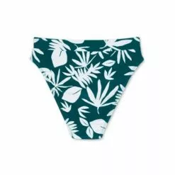 Juniors' Ribbed High Leg High Waist Bikini Bottom - Xhilaration™ Teal Green Tropical Print -Swimsuits Popular Store unnamed file 1546