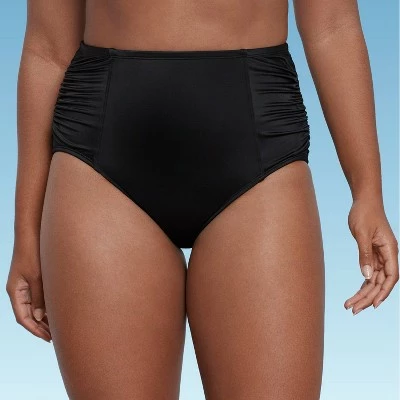 Women's Slimming Control Shirred High Waist Bikini Bottom - Beach Betty by Miracle Brands Blue 6 Women's Slimming Control Shirred High Waist Bikini Bottom - Beach Betty by Miracle Brands Blue - Image 4