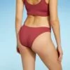 Juniors' Textured Cheeky High Leg Scoop Bikini Bottom - Xhilaration™ Clay -Swimsuits Popular Store unnamed file 1627