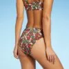 Juniors' Ribbed Cheeky Mid-Rise Bikini Bottom - Xhilaration™ Multi Floral Print -Swimsuits Popular Store unnamed file 1638