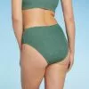 Women's Crinkle Textured Mid-Rise Medium Coverage Bikini Bottom - Kona Sol™ Moss Green -Swimsuits Popular Store unnamed file 1661