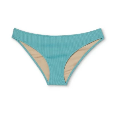 Women's Ribbed Cheeky Bikini Bottom - Shade & Shore™ Light Teal 7 Women's Ribbed Cheeky Bikini Bottom - Shade & Shore™ Light Teal - Image 5