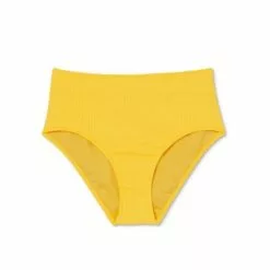 Women's Ribbed High Waist Bikini Bottom - All in Motion™ Golden Yellow -Swimsuits Popular Store unnamed file 1693