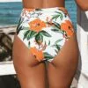 Women's High Waist Bikini Bottom Swimsuit Floral Shirring Bathing Suit-Cupshe -Swimsuits Popular Store unnamed file 1738