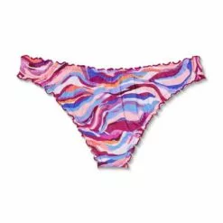 Women's Tie Detail High Leg Extra Cheeky Ruffle Bikini Bottom - Shade & Shore™ Multi Animal Print -Swimsuits Popular Store unnamed file 1806