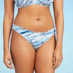 Women's Ribbed Ruffle High Leg Extra Cheeky Bikini Bottom - Shade & Shore™ Blue Tie-Dye 15 Women's Ribbed Ruffle High Leg Extra Cheeky Bikini Bottom - Shade & Shore™ Blue Tie-Dye -Swimsuits Popular Store unnamed file 1825