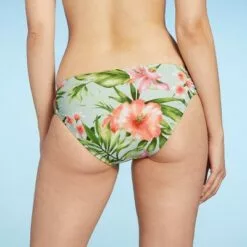 Women's Side Shirring Medium Coverage Hipster Bikini Bottom - Kona Sol™ Multi