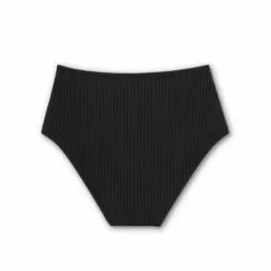 Women's Ribbed Textured High Waist Medium Coverage Bikini Bottom - Kona Sol™ Black -Swimsuits Popular Store unnamed file 1905