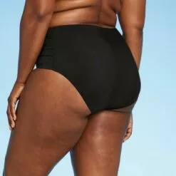 Women's Front Shirred Swim Bikini Bottom - Aqua Green® Black -Swimsuits Popular Store unnamed file 1931