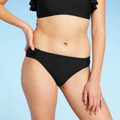 Women's Shirred Side Scoop Bikini Bottom - Sea Angel Black 12 Women's Shirred Side Scoop Bikini Bottom - Sea Angel Black - Image 10