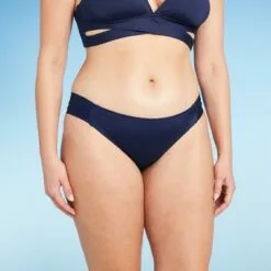 Women's Medium Coverage Hipster Bikini Bottom - Kona Sol™ Oxford Blue -Swimsuits Popular Store unnamed file 2086