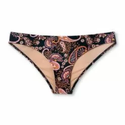 Women's Cheeky Bikini Bottom - Shade & Shore™ Black Paisley Print -Swimsuits Popular Store unnamed file 2143