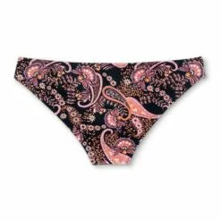 Women's Cheeky Bikini Bottom - Shade & Shore™ Black Paisley Print -Swimsuits Popular Store unnamed file 2144