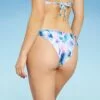 Women's Side-Tie High Leg Extra Cheeky Bikini Bottom - Shade & Shore™ Blue Tie-Dye -Swimsuits Popular Store unnamed file 2150