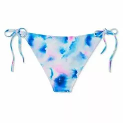 Women's Side-Tie High Leg Extra Cheeky Bikini Bottom - Shade & Shore™ Blue Tie-Dye -Swimsuits Popular Store unnamed file 2155