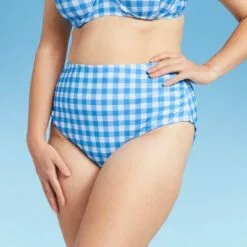 Women's High Leg High Waist Medium Coverage Bikini Bottom - Kona Sol™ Blue 15 Women's High Leg High Waist Medium Coverage Bikini Bottom - Kona Sol™ Blue -Swimsuits Popular Store unnamed file 2163