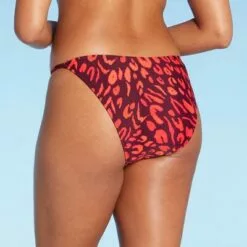 Women's Cheeky Bikini Bottom - Shade & Shore™ Red Animal Print -Swimsuits Popular Store unnamed file 2197