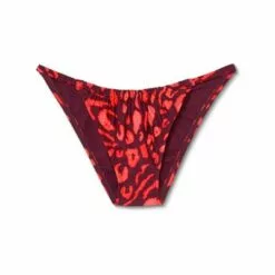 Women's Cheeky Bikini Bottom - Shade & Shore™ Red Animal Print -Swimsuits Popular Store unnamed file 2198