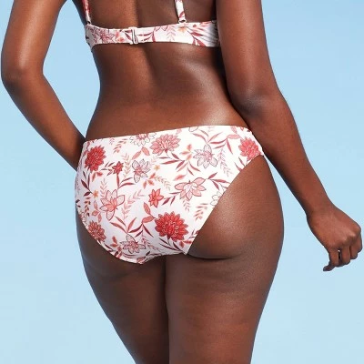 Women's Medium Coverage Hipster Bikini Bottom - Kona Sol™ White and Red 6 Women's Medium Coverage Hipster Bikini Bottom - Kona Sol™ White and Red - Image 4