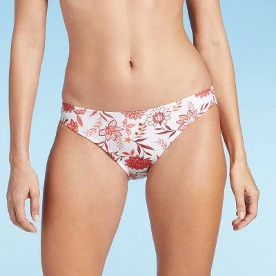 Women's Medium Coverage Hipster Bikini Bottom - Kona Sol™ White and Red 11 Women's Medium Coverage Hipster Bikini Bottom - Kona Sol™ White and Red - Image 9