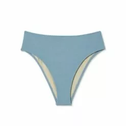 Women's Crepe Textured High Waist High Leg Extra Cheeky Bikini Bottom - Shade & Shore™ Blueberry -Swimsuits Popular Store unnamed file 2275