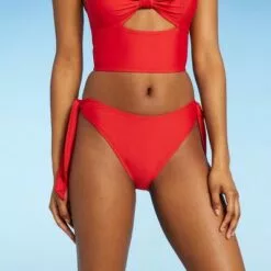 Women's Side-Tie Bikini Bottom - Sea Angel Red 22 Women's Side-Tie Bikini Bottom - Sea Angel Red -Swimsuits Popular Store unnamed file 2291