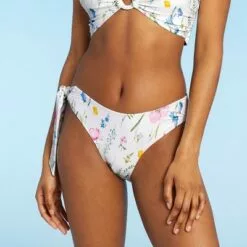 Women's Side-Tie Bikini Bottom - Sea Angel White -Swimsuits Popular Store unnamed file 2312