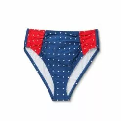 Women's Shirred Panel Bikini Bottom - Sea Angel Red -Swimsuits Popular Store unnamed file 2330