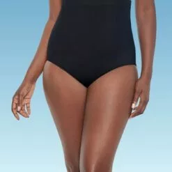 Women's Slimming Control Ultra High Waist Bikini Bottom - Dreamsuit by Miracle Brands Black -Swimsuits Popular Store unnamed file 2356