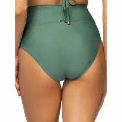 Sunsets Women's Moss Fold-Over High-Waist Bikini Bottom - 33B-MOSS