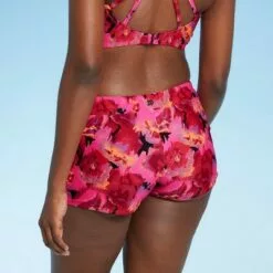 Women's Swim Boyshorts - All in Motion™ Black & Pink Floral -Swimsuits Popular Store unnamed file 2389