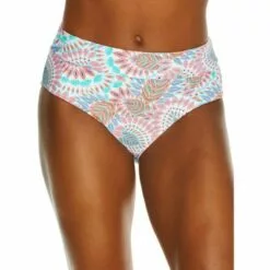 Sunsets Women's Vivid Plumes Fold-Over High-Waist Bikini Bottom - 33B-VIVPL