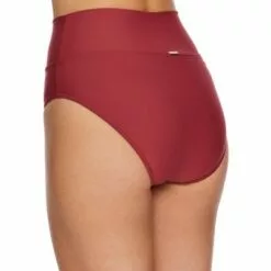 Sunsets Women's Tuscan Red Fold-Over High-Waist Bikini Bottom - 33B-TUSRE