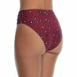 Birdsong Women's Wildside Plum Pie Ruched High-Waist Bikini Bottom - S20154-WILDS