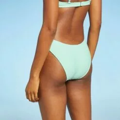 Juniors' Cheeky High Leg Scoop Bikini Bottom - Xhilaration™ Light Yellow