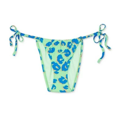 Juniors' Tunneled High Leg Scoop Bikini Bottom - Xhilaration™ Mint Green Animal Print 7 Juniors' Tunneled High Leg Scoop Bikini Bottom - Xhilaration™ Mint Green Animal Print - Image 5