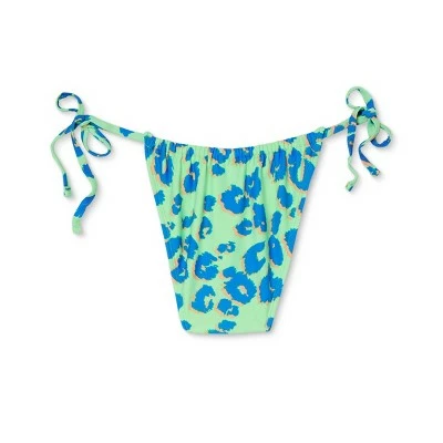 Juniors' Tunneled High Leg Scoop Bikini Bottom - Xhilaration™ Mint Green Animal Print 8 Juniors' Tunneled High Leg Scoop Bikini Bottom - Xhilaration™ Mint Green Animal Print - Image 6