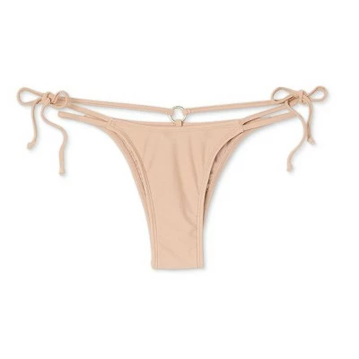 Juniors' Strappy Ring Back Super Cheeky Bikini Bottom - Xhilaration™ Neon Pink 7 Juniors' Strappy Ring Back Super Cheeky Bikini Bottom - Xhilaration™ Neon Pink - Image 5