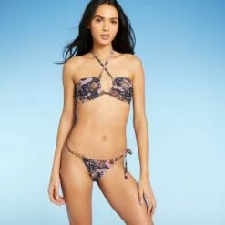 Juniors' Asymmetrical String High Leg Scoop Bikini Bottom - Xhilaration™ Paisley Print -Swimsuits Popular Store unnamed file 2556