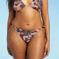 Juniors' Asymmetrical String High Leg Scoop Bikini Bottom - Xhilaration™ Paisley Print -Swimsuits Popular Store unnamed file 2557