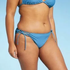 Juniors' String Cheeky Bikini Bottom - Xhilaration™ Blue Denim -Swimsuits Popular Store unnamed file 2568