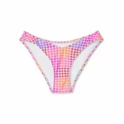 Juniors' Cheeky High Leg V Bikini Bottom - Xhilaration™ Multi Plaid Print -Swimsuits Popular Store unnamed file 2609