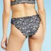 Juniors' Ribbed Ruffle Cheeky Bikini Bottom - Xhilaration™ Black Floral Print -Swimsuits Popular Store unnamed file 2637