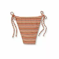 Juniors' Textured High Leg Mid-Waist String Bikini Bottom - Xhilaration™ Multi Stripe -Swimsuits Popular Store unnamed file 2692