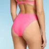 Juniors' Cheeky High Leg Mid-Waist Bikini Bottom - Xhilaration™ Pink -Swimsuits Popular Store unnamed file 2720